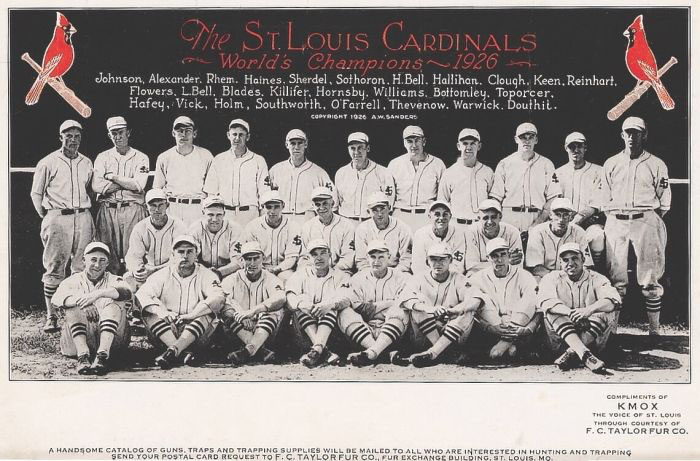 1926 World Champion St. Louis Cardinals